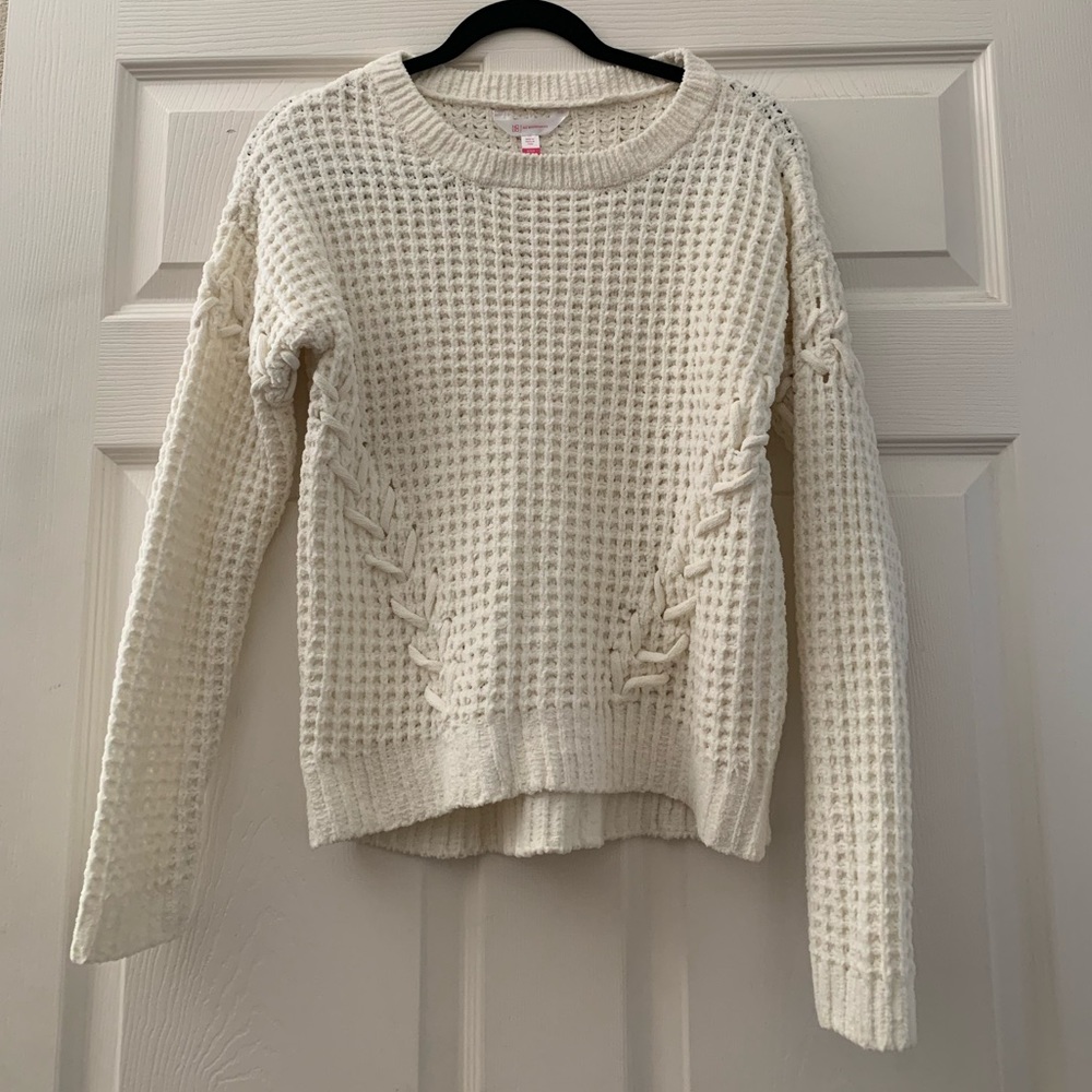 small white sweater